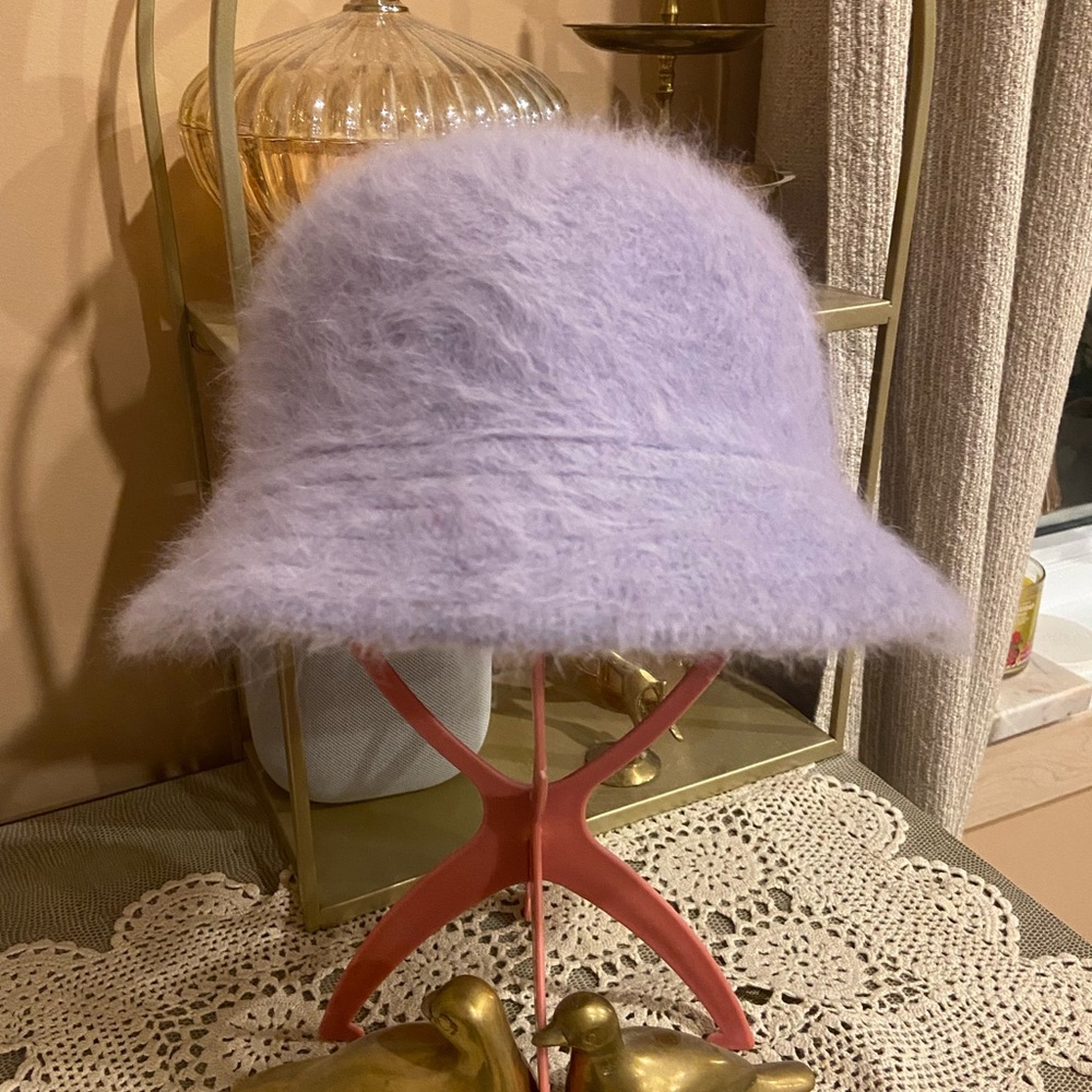 Lavender Fluffy Bucket Hat